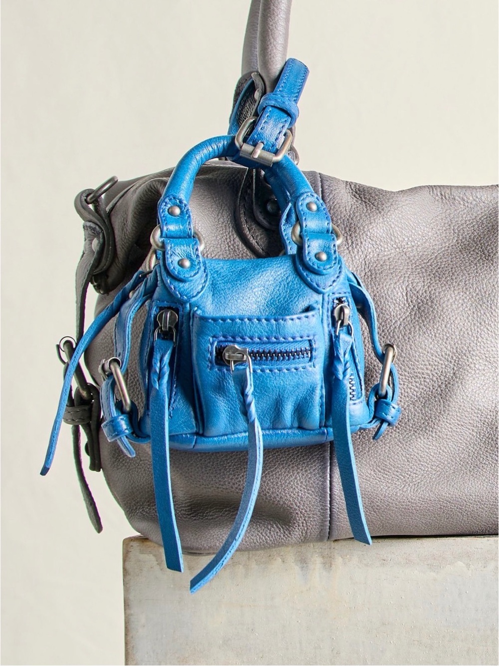 NWT free people micro Emerson bag sapphire